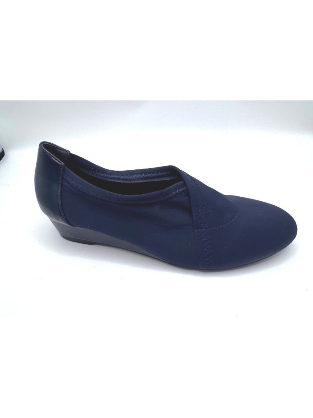 Angel Steps Navy Blue Slip-On Wedge Shoes Size 9.5M Comfortable All-Man-Made Mat